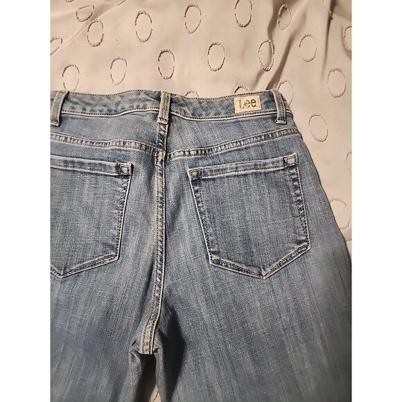 Women's Lee Relaxed Fit Straight Leg High Rise Blue Jeans Size 6 (27/30) - Picture 7 of 9